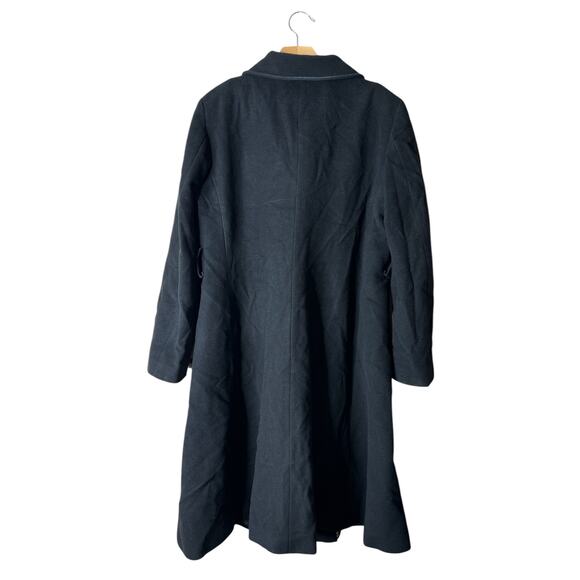 Burberry London Women UK 14 US 12 Black Wool Cashmere Stand Collar Long Coat - Picture 13 of 16